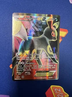 Pokemon TCG Umbreon-EX Fates Collide Holo Full Art Ultra Rare Card 119/124 - MP - Image 1