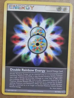 Double Rainbow Energy 87/106 Rare Non-Holo Emerald Set Pokemon LP - Image 1