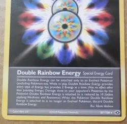 Double Rainbow Energy 87/106 Rare Non-Holo Emerald Set Pokemon LP - Image 3