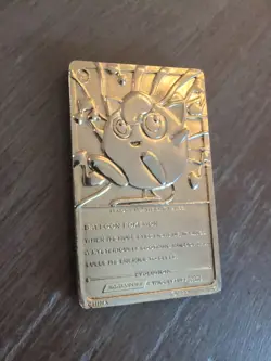 Vintage Burger King Pokemon Jigglypuff 23K Gold-Plated Trading Card 1999 #39 - Image 2