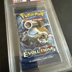 Pokemon XY Evolutions Booster Pack PSA 8 Blastoise Art 2016 Sealed Graded - Image 2