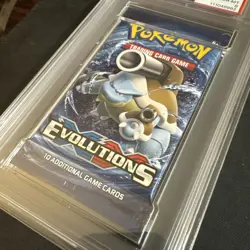 Pokemon XY Evolutions Booster Pack PSA 8 Blastoise Art 2016 Sealed Graded - Image 3