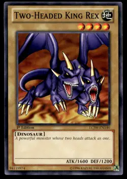 Yu-Gi-Oh TCG #LCJW-EN140 Two-Headed King Rex 1st Edition Common LP - Image 1