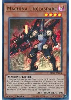 Yugioh - Machina Unclaspare (Ultra Rare) (1st Edition) - MP22-EN014 P - Image 1