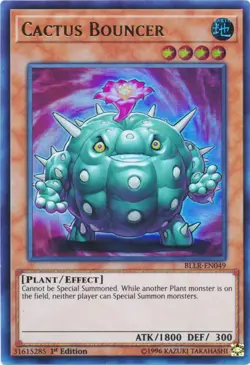 Yugioh! LP Cactus Bouncer - BLLR-EN049 - Ultra Rare - 1st Edition Lightly Played - Image 1