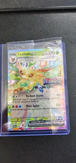 Pokemon Leafeon ex 006/131 Sealed Stamped Promo Card Prismatic Evolutions - Image 1