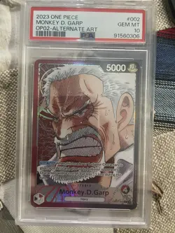 PSA 10 Pre Errata Garp Op2 First Wave One Piece Card Game English Gem Mint - Image 1