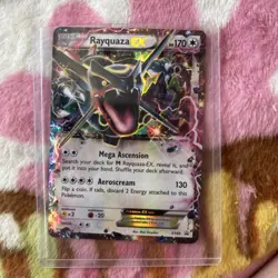 Pokemon TCG Shiny Rayquaza EX XY69 Promo Holo Card Near Mint Condition - Image 1