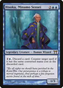 HISOKA, MINAMO SENSEI - Champions of Kamigawa - MTG Magic the Gathering Card - Image 1
