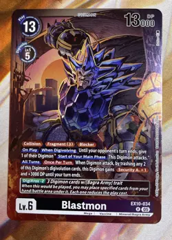 Digimon Card Game Blastmon EX10-034 R Foil - Image 1