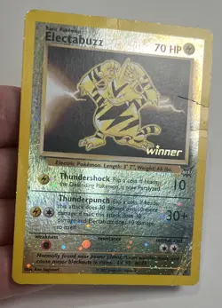DAMAGED Electabuzz 1 WINNER Reverse Holo Best of Promos AUTHENTIC Pokemon Card - Image 2