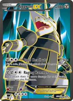 Aggron EX Full Art Holo 153/160 XY Primal Clash Ultra Rare Pokemon Card TCG NM - Image 1