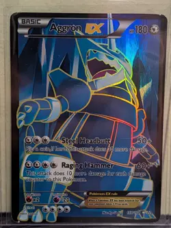 Aggron EX Full Art Holo 153/160 XY Primal Clash Ultra Rare Pokemon Card TCG NM - Image 4