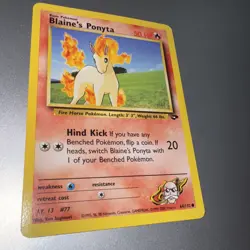 Blaines Ponyta 64/132 - Gym Challenge - VINTAGE WOTC Pokemon Card - NM - Image 2