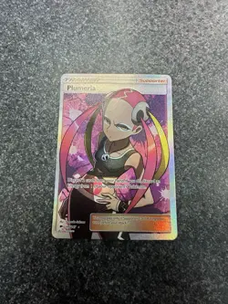 Pokemon Plumeria Full Art Burning Shadows 145/147 Ultra Rare Trainer Card SM03 - Image 1