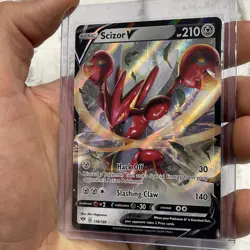 Scizor V 118/189 Swsh03: Darkness Ablaze Holo Ultra Rare Pokemon TCG - NM Card - Image 2