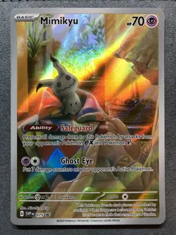 Mimikyu SVP 075 Black Star Promo Paldean Fates ETB Pokemon Card Holo S&V - Image 1
