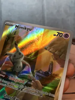 Mimikyu SVP 075 Black Star Promo Paldean Fates ETB Pokemon Card Holo S&V - Image 3
