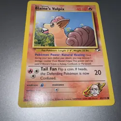 Pokemon TCG Blaine's Vulpix 1st Edition Non-Holo Card 65/132 Gym Heroes - Image 1