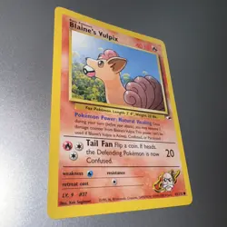 Pokemon TCG Blaine's Vulpix 1st Edition Non-Holo Card 65/132 Gym Heroes - Image 3