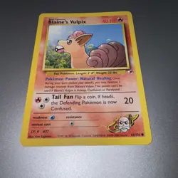 Pokemon TCG Blaine's Vulpix 1st Edition Non-Holo Card 65/132 Gym Heroes - Image 5