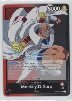 2022 One Piece Card Game: Paramount War OP02 L Monkey D Garp #OP02-002 - Image 1