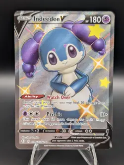 Pokemon TCG Shining Fates: Shiny Vault #SV114/SV122 Indeedee v Holo Rare Card - Image 1