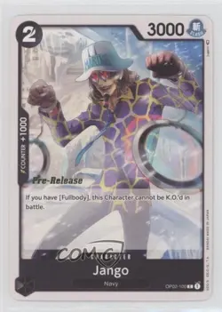 2022 One Piece Card Game: Paramount War OP02 Pre-Release Jango #OP02-100 - Image 1