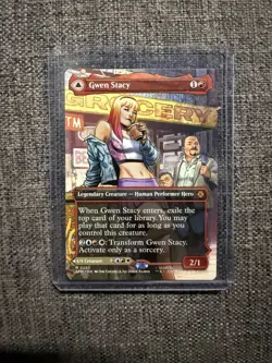 Gwen Stacy (Borderless) 0202 (M) MTG Marvel's Spider-Man (SPM) - Image 1
