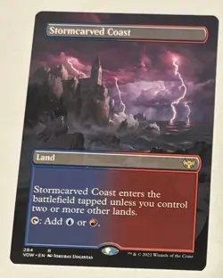 MTG Crimson VOW: Stormcarved Coast (Land) Extended Borderless Art 284 - Image 1