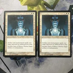 2x Aura of Silence- Weatherlight- MP- Mtg Magic The Gathering Cards - Image 1