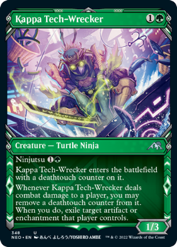 1x (348) Kappa Tech-Wrecker - FOIL - SHOWCASE NINJA FRAME MTG Kamigawa: Neon Dyn - Image 1