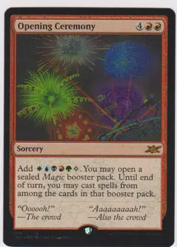 1X OPENING CEREMONY-GALAXY FOIL-MYTHIC RARE UNFINITY MTG MAGIC MINT - Image 1