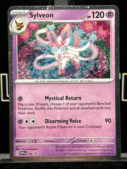 Sylveon 172 Cosmos Holo Scarlet & Violet Promo Pokemon TCG 2025 TWO SWIRLS NM - Image 3