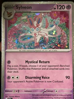 Sylveon 172 Cosmos Holo Scarlet & Violet Promo Pokemon TCG 2025 TWO SWIRLS NM - Image 5