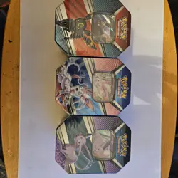 All 3 Pokemon V Heroes 2022 4 pack V Tins ESPEON SYLVEON UMBREON FACTORY SEALED - Image 1