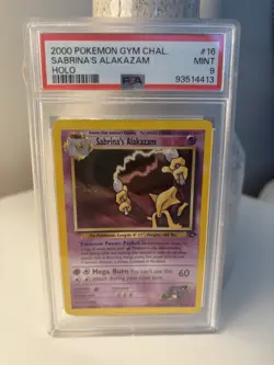 PSA 9 2000 Pokemon Sabrina's Alakazam 16/132 Gym Challenge Holo Mint 💎 - Image 1