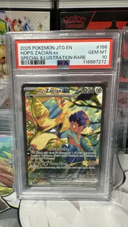 2025 POKEMON JTG EN-JOURNEY TOGETHER #186 HOP'S ZACIAN EX PSA 10 - Image 1