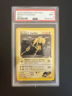 PSA 9 2000 Pokemon Rocket's Zapdos 15/132 Gym Challenge Holo Mint 💎 - Image 2