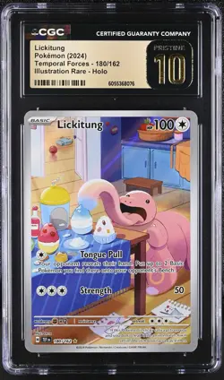 LICKITUNG Temporal Forces Illustration Rare #180 CGC 10 Pristine Pokemon - Image 1