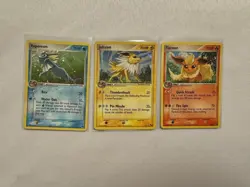 2006 Pokemon - Flareon Jolteon Vaporeon Holo Rare Pop Series 3 Lot LP-MP SWIRL! - Image 1