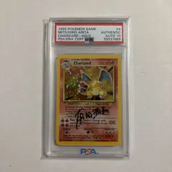 CHARIZARD PSA 10 SIGNED BY MITSUHIRO ARITA 1999 BASE SET POKEMON HOLO - Image 1