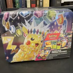 Pokemon Surging Sparks 2024 Fall Collectors Chest Factory Sealed Tin - Image 1