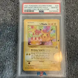 2021 POKEMON CELEBRATIONS CLASSIC COLLECTION #24 BIRTHDAY PIKACHU-HOLO PSA 10 - Image 3