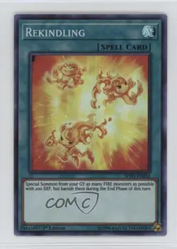 Super Rare - Rekindling 1st Ed. YuGiOh Mystic Fighters #MYFI-EN055 - Image 1