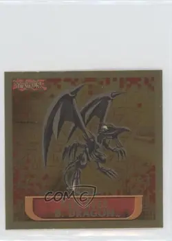 Red-eyes B Dragon Topps YuGiOh Sticker Collection Gold Foil #4 2002 - Image 1