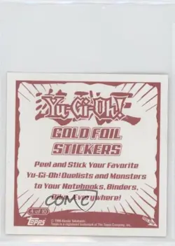Red-eyes B Dragon Topps YuGiOh Sticker Collection Gold Foil #4 2002 - Image 2