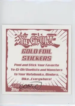 Dark Magician Topps YuGiOh Sticker Collection Gold Foil #2 2002 - Image 2