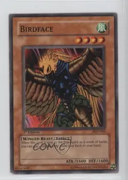 Birdface 1st Ed. YuGiOh Pharaonic Guardian #PGD-005 2003 - Image 1