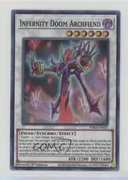 SR - Infernity Doom Archfiend 1st Ed. YuGiOh Phantom Rage #PHRA-EN037 - Image 1